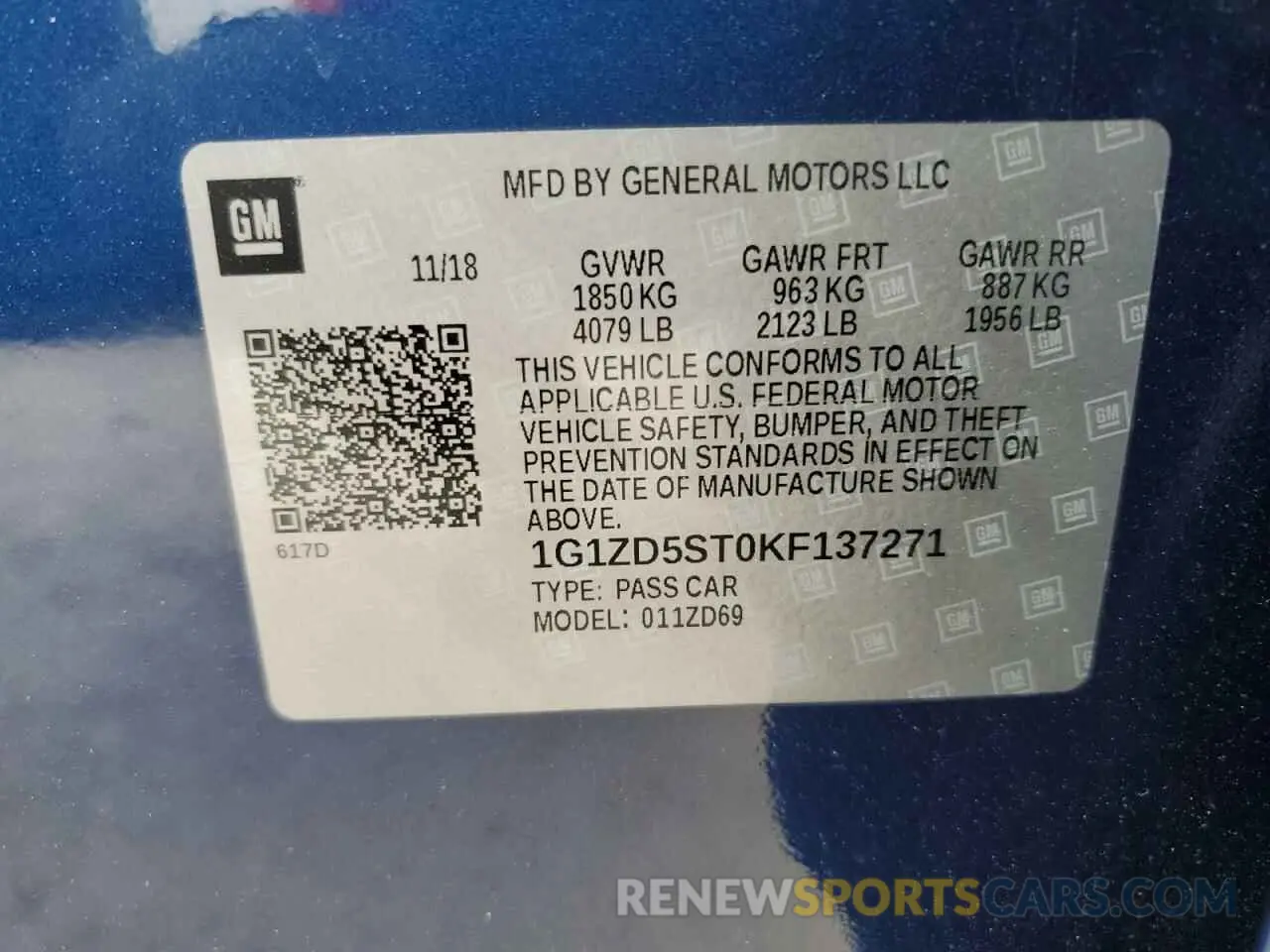 13 Photograph of a damaged car 1G1ZD5ST0KF137271 CHEVROLET MALIBU 2019