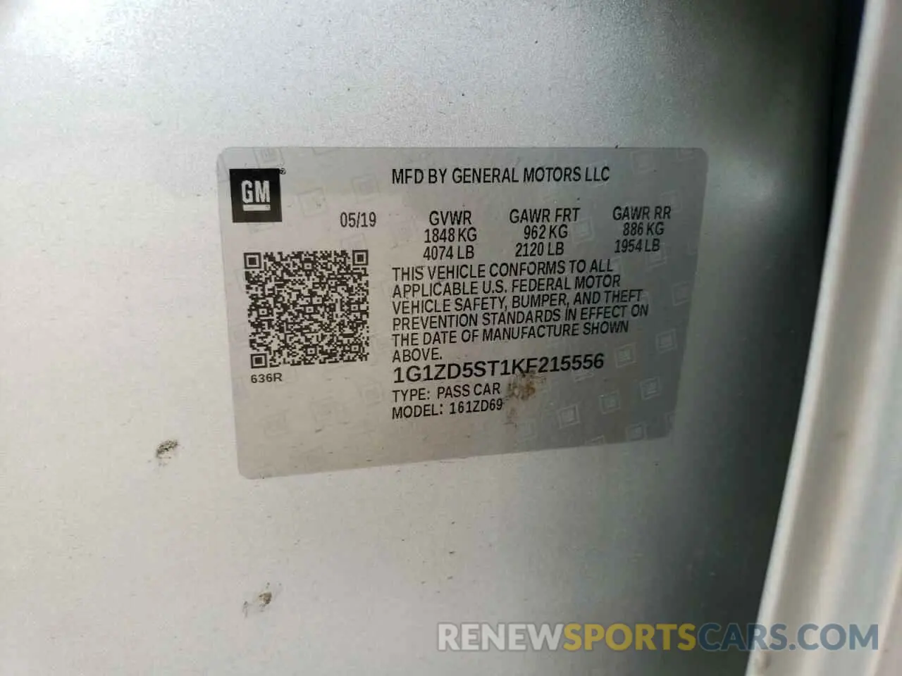 12 Фотография поврежденного автомобиля 1G1ZD5ST1KF215556 CHEVROLET MALIBU 2019