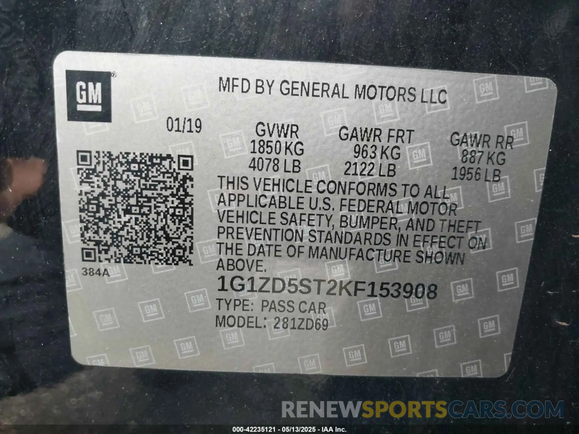 9 Фотография поврежденного автомобиля 1G1ZD5ST2KF153908 CHEVROLET MALIBU 2019