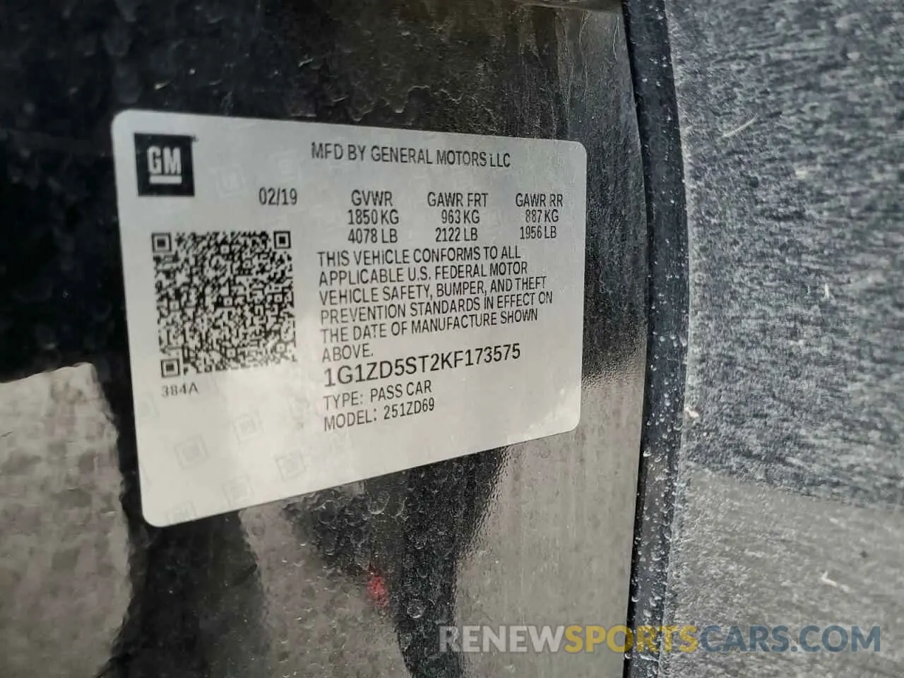 12 Photograph of a damaged car 1G1ZD5ST2KF173575 CHEVROLET MALIBU 2019