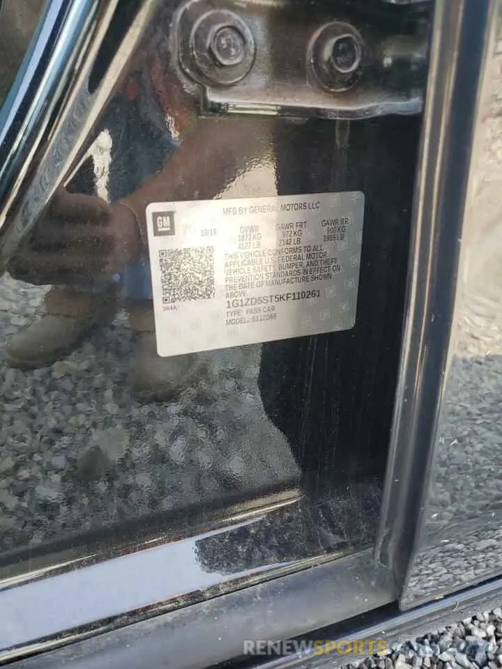 12 Photograph of a damaged car 1G1ZD5ST5KF110261 CHEVROLET MALIBU 2019
