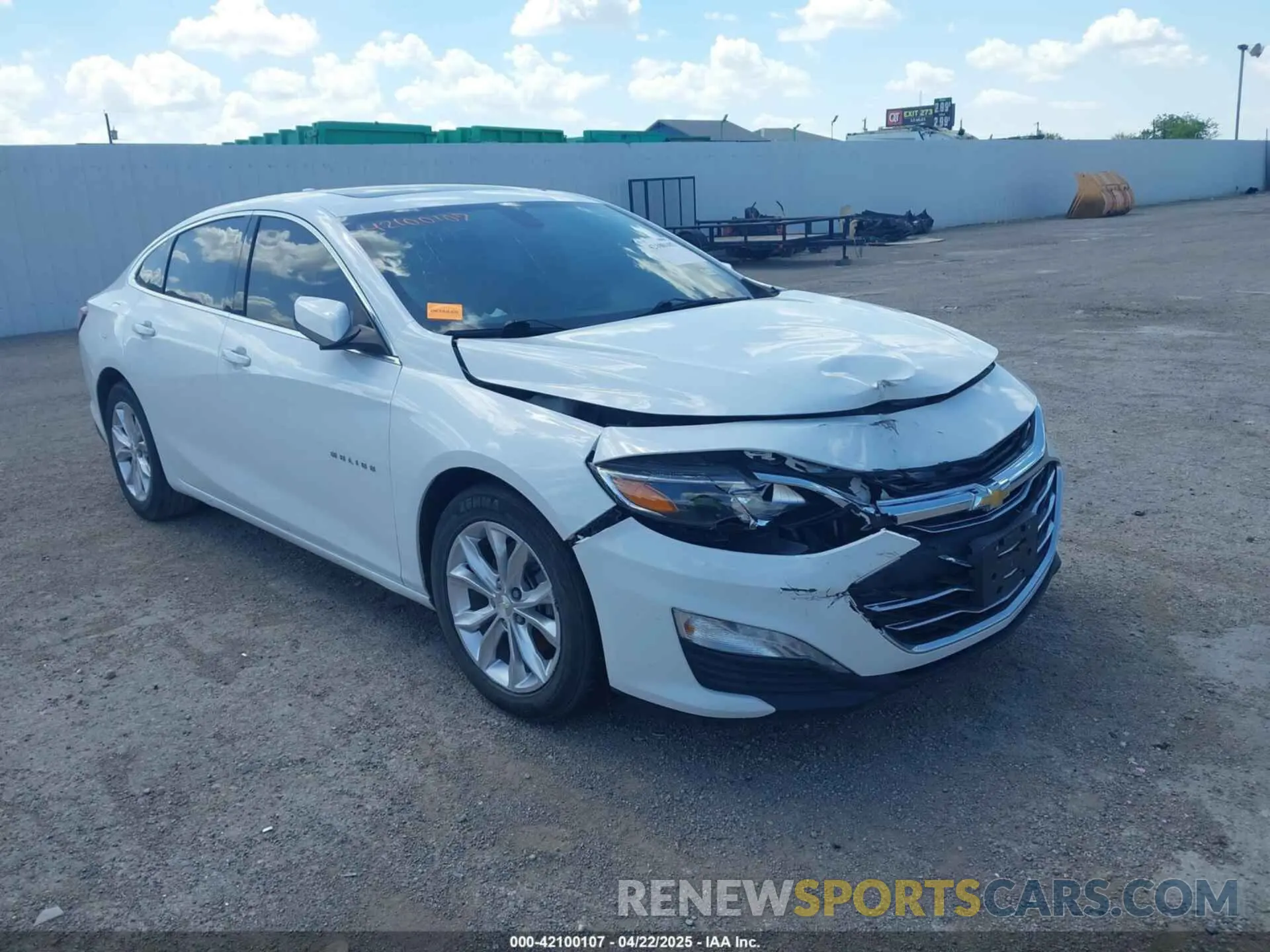 1 Photograph of a damaged car 1G1ZD5ST5KF222039 CHEVROLET MALIBU 2019