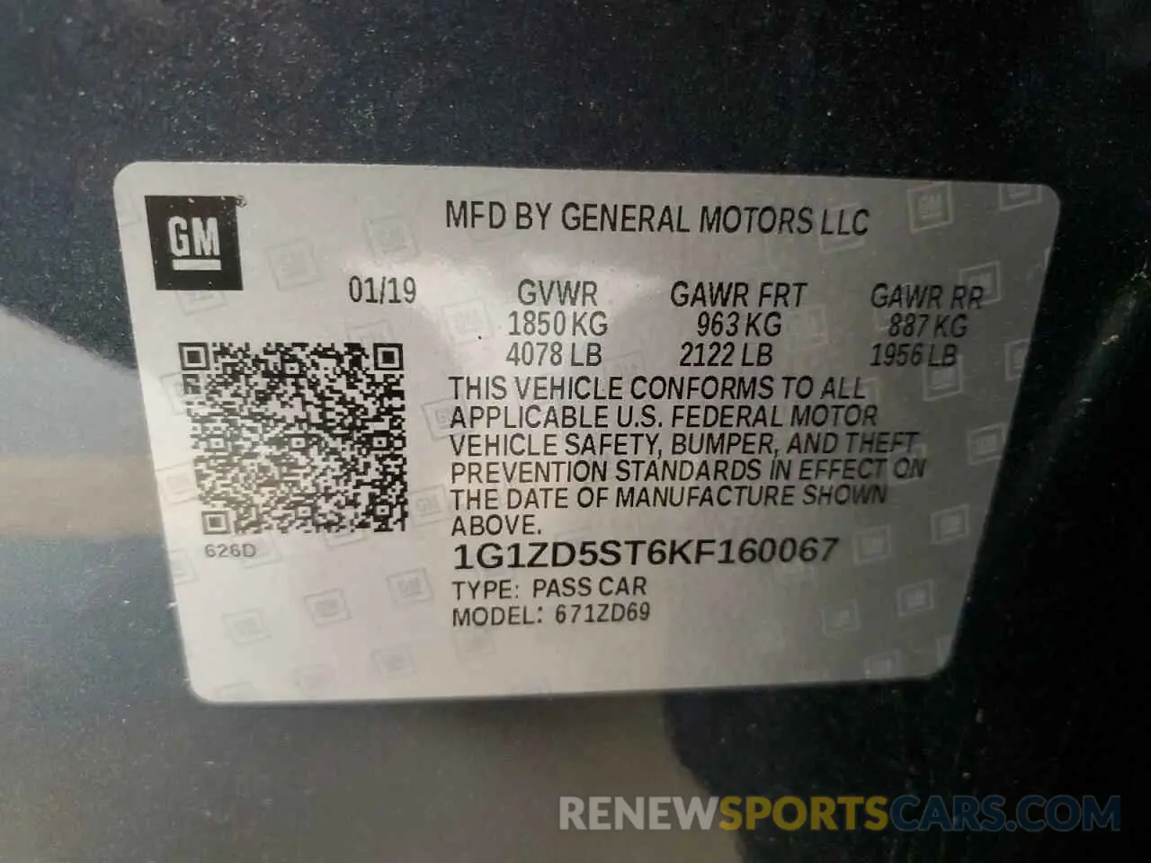 12 Фотография поврежденного автомобиля 1G1ZD5ST6KF160067 CHEVROLET MALIBU 2019