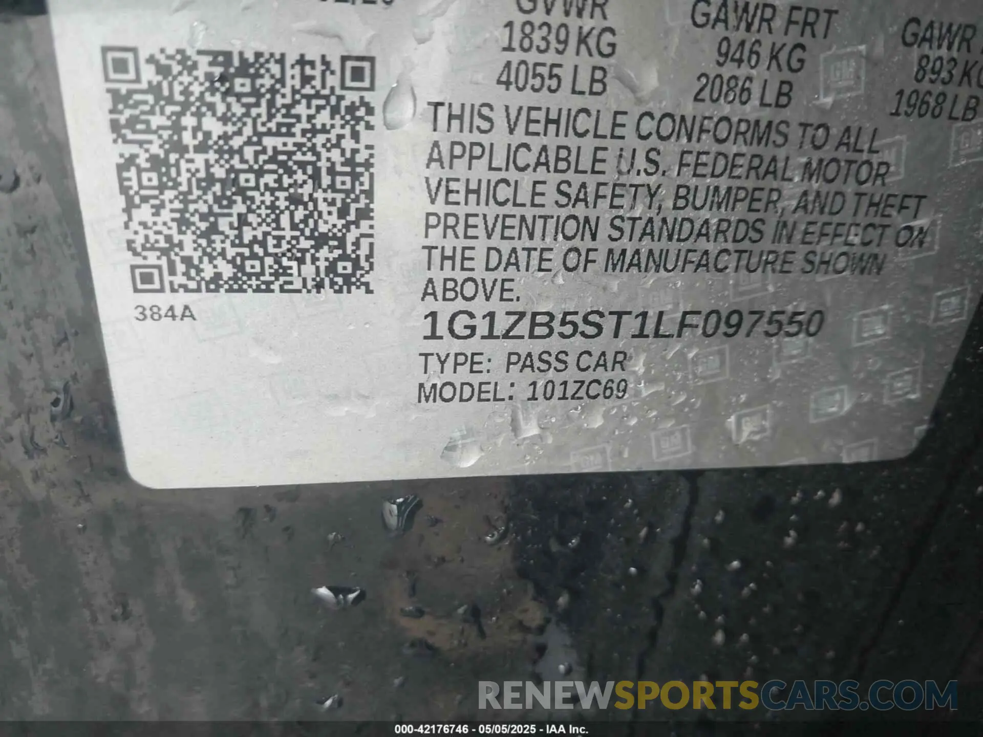 9 Photograph of a damaged car 1G1ZB5ST1LF097550 CHEVROLET MALIBU 2020