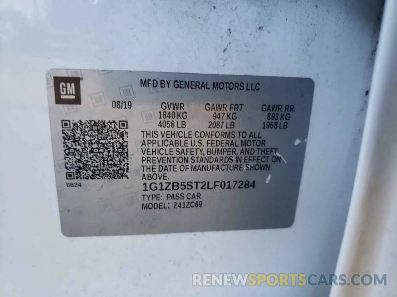 12 Photograph of a damaged car 1G1ZB5ST2LF017284 CHEVROLET MALIBU 2020