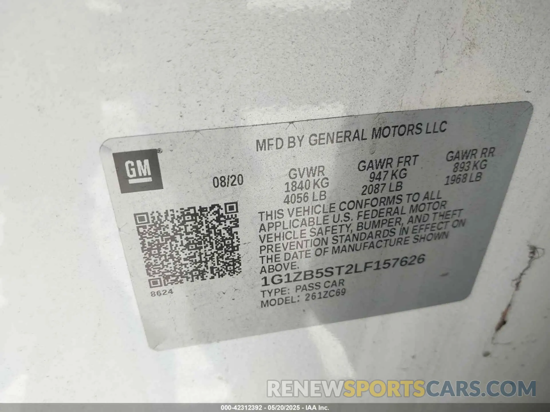 9 Photograph of a damaged car 1G1ZB5ST2LF157626 CHEVROLET MALIBU 2020