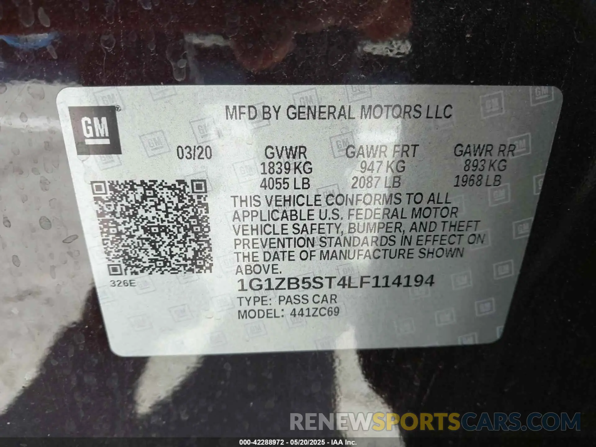 9 Фотография поврежденного автомобиля 1G1ZB5ST4LF114194 CHEVROLET MALIBU 2020