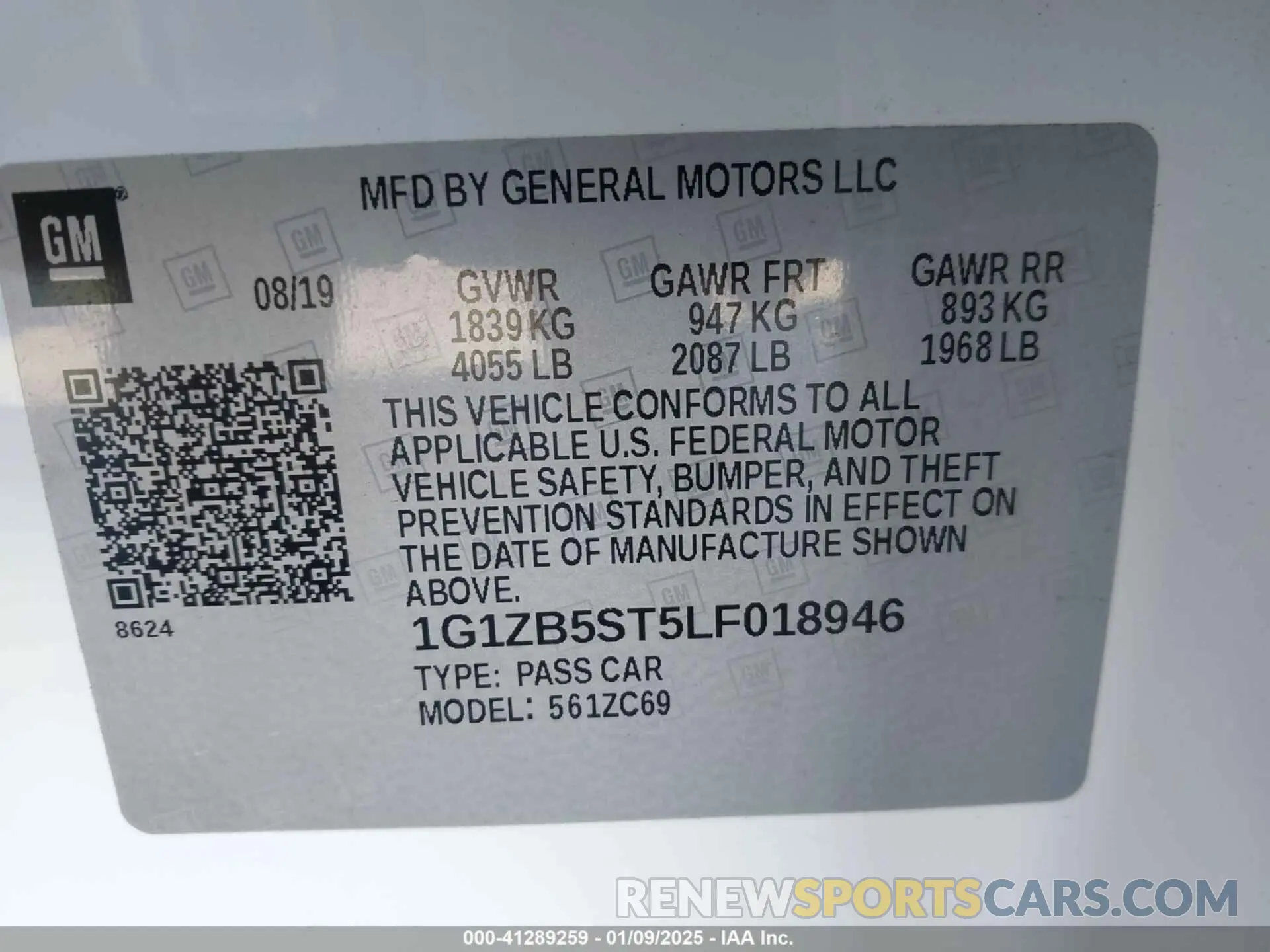 9 Фотография поврежденного автомобиля 1G1ZB5ST5LF018946 CHEVROLET MALIBU 2020