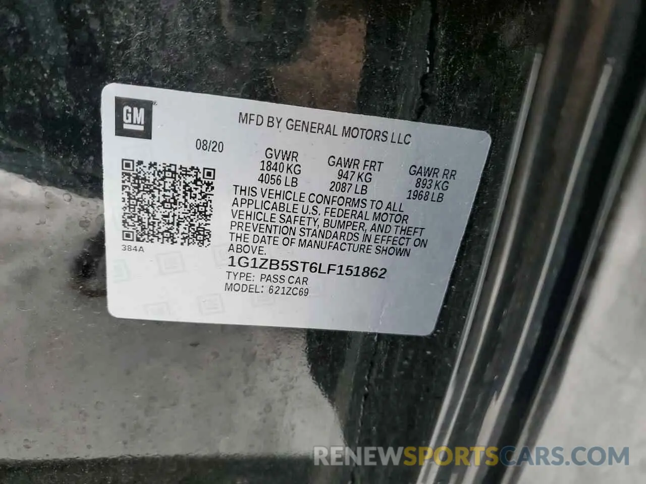 12 Photograph of a damaged car 1G1ZB5ST6LF151862 CHEVROLET MALIBU 2020