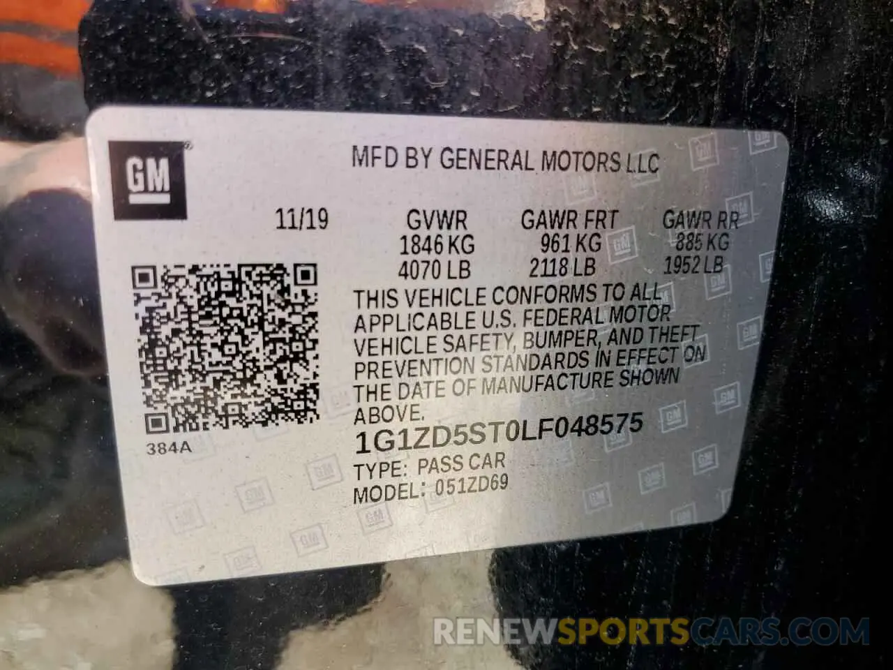 12 Фотография поврежденного автомобиля 1G1ZD5ST0LF048575 CHEVROLET MALIBU 2020