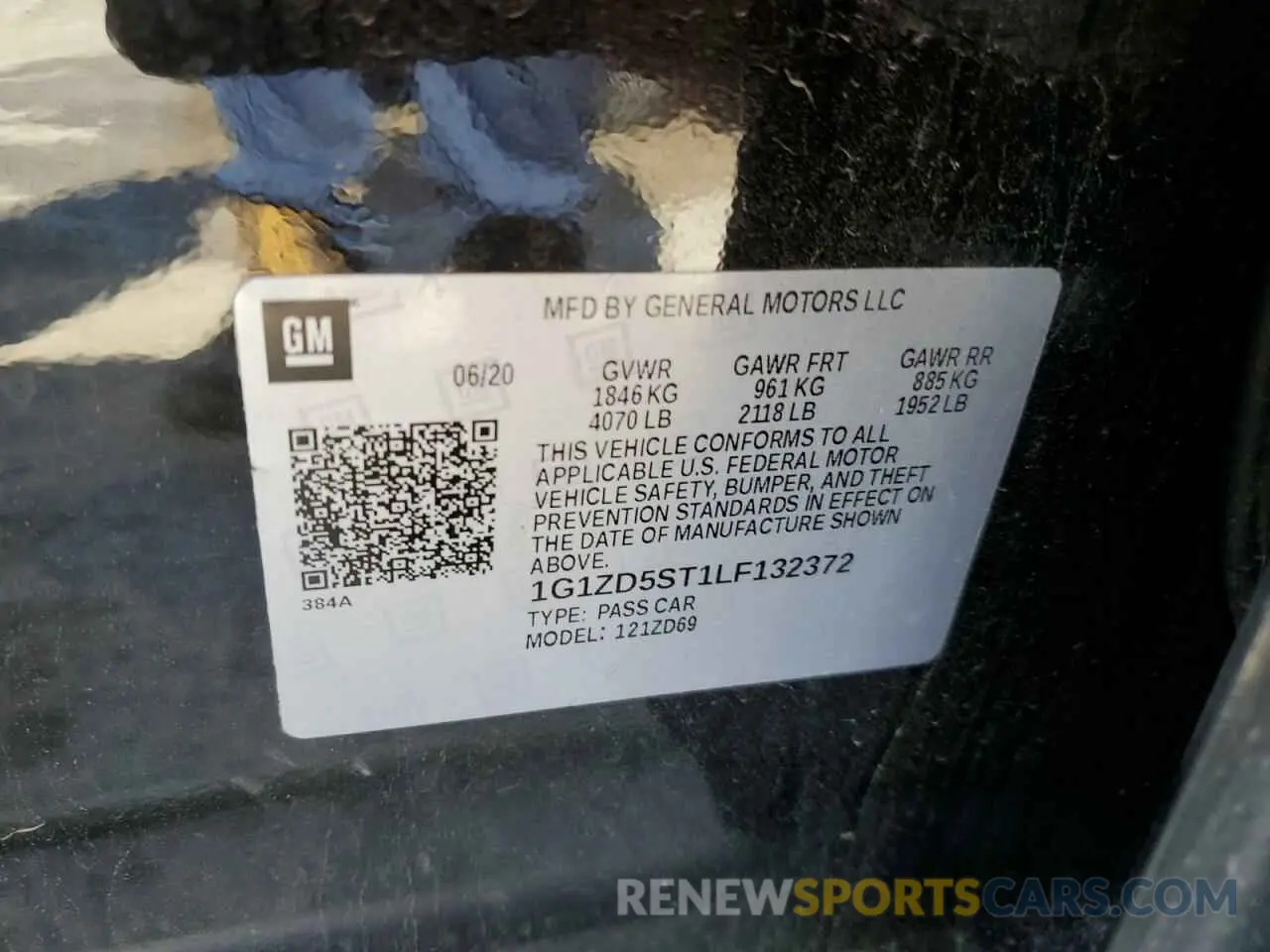 12 Фотография поврежденного автомобиля 1G1ZD5ST1LF132372 CHEVROLET MALIBU 2020