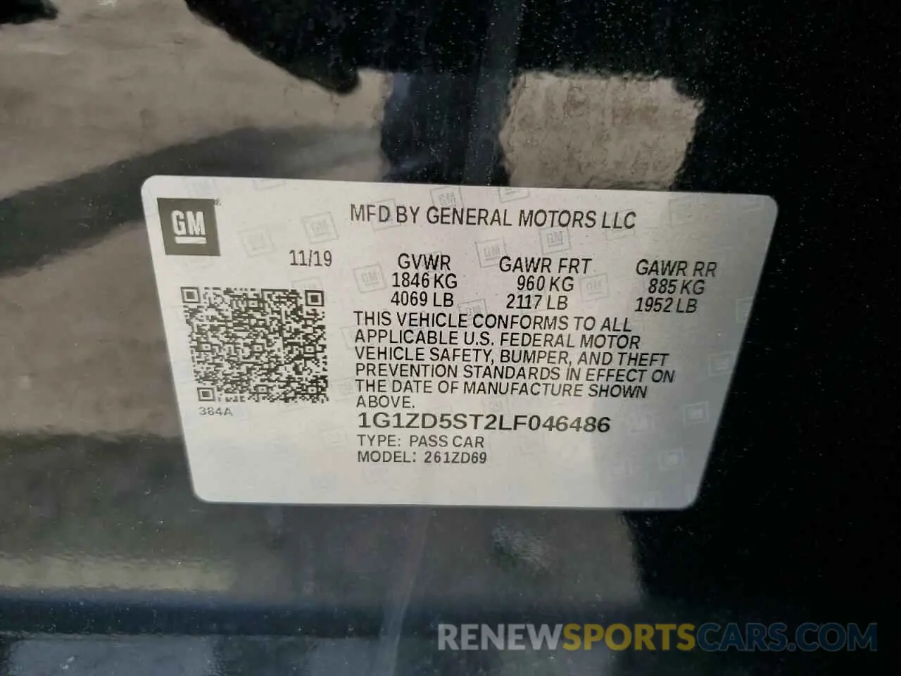 12 Photograph of a damaged car 1G1ZD5ST2LF046486 CHEVROLET MALIBU 2020
