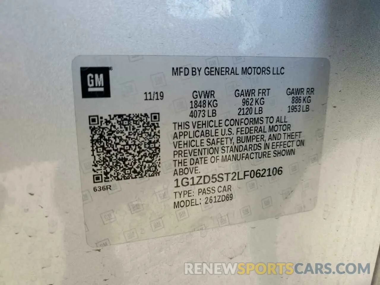14 Photograph of a damaged car 1G1ZD5ST2LF062106 CHEVROLET MALIBU 2020