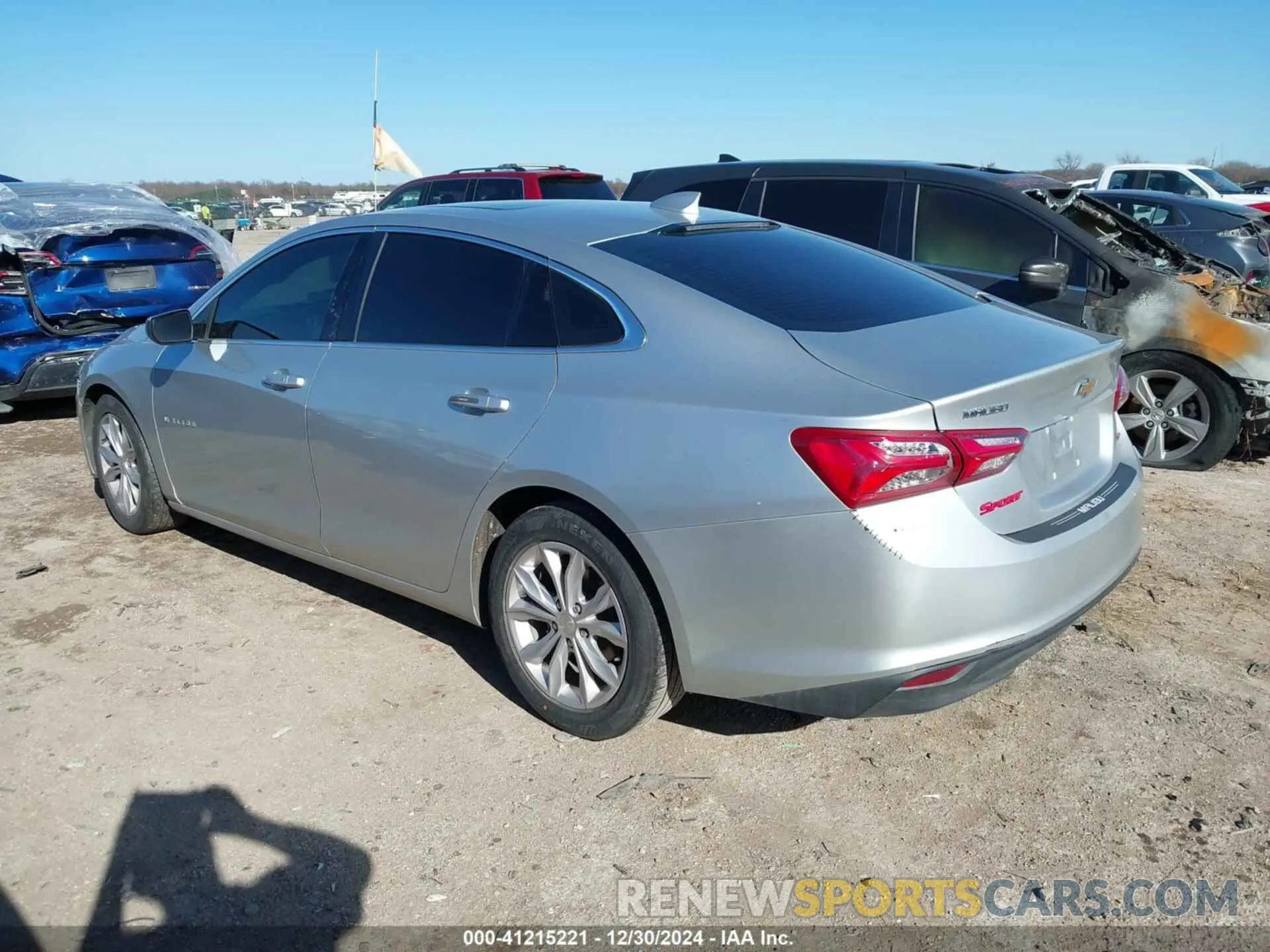 3 Photograph of a damaged car 1G1ZD5ST2LF063191 CHEVROLET MALIBU 2020
