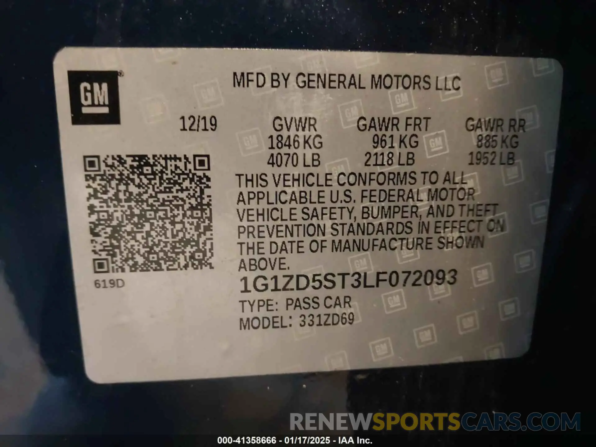 9 Фотография поврежденного автомобиля 1G1ZD5ST3LF072093 CHEVROLET MALIBU 2020