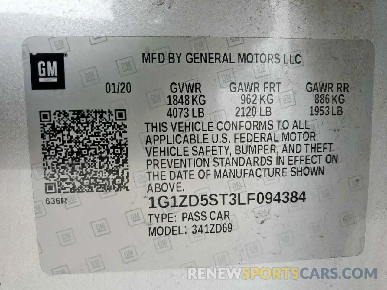 12 Фотография поврежденного автомобиля 1G1ZD5ST3LF094384 CHEVROLET MALIBU 2020