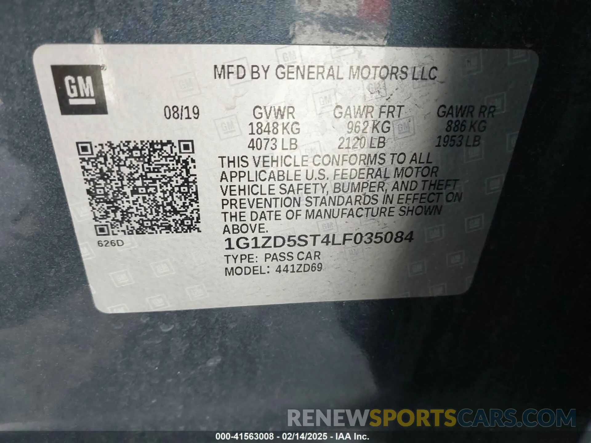 9 Photograph of a damaged car 1G1ZD5ST4LF035084 CHEVROLET MALIBU 2020