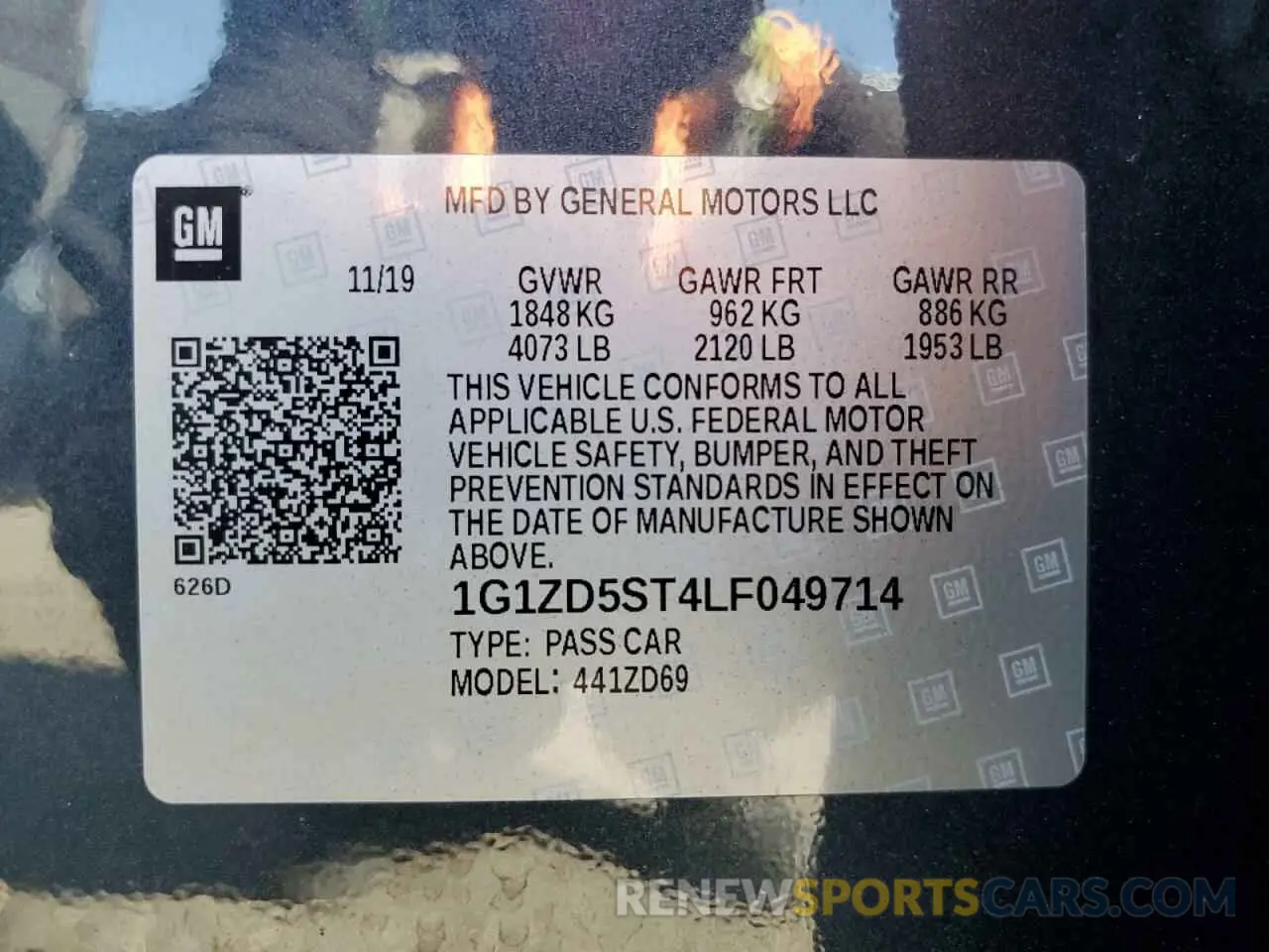 12 Фотография поврежденного автомобиля 1G1ZD5ST4LF049714 CHEVROLET MALIBU 2020