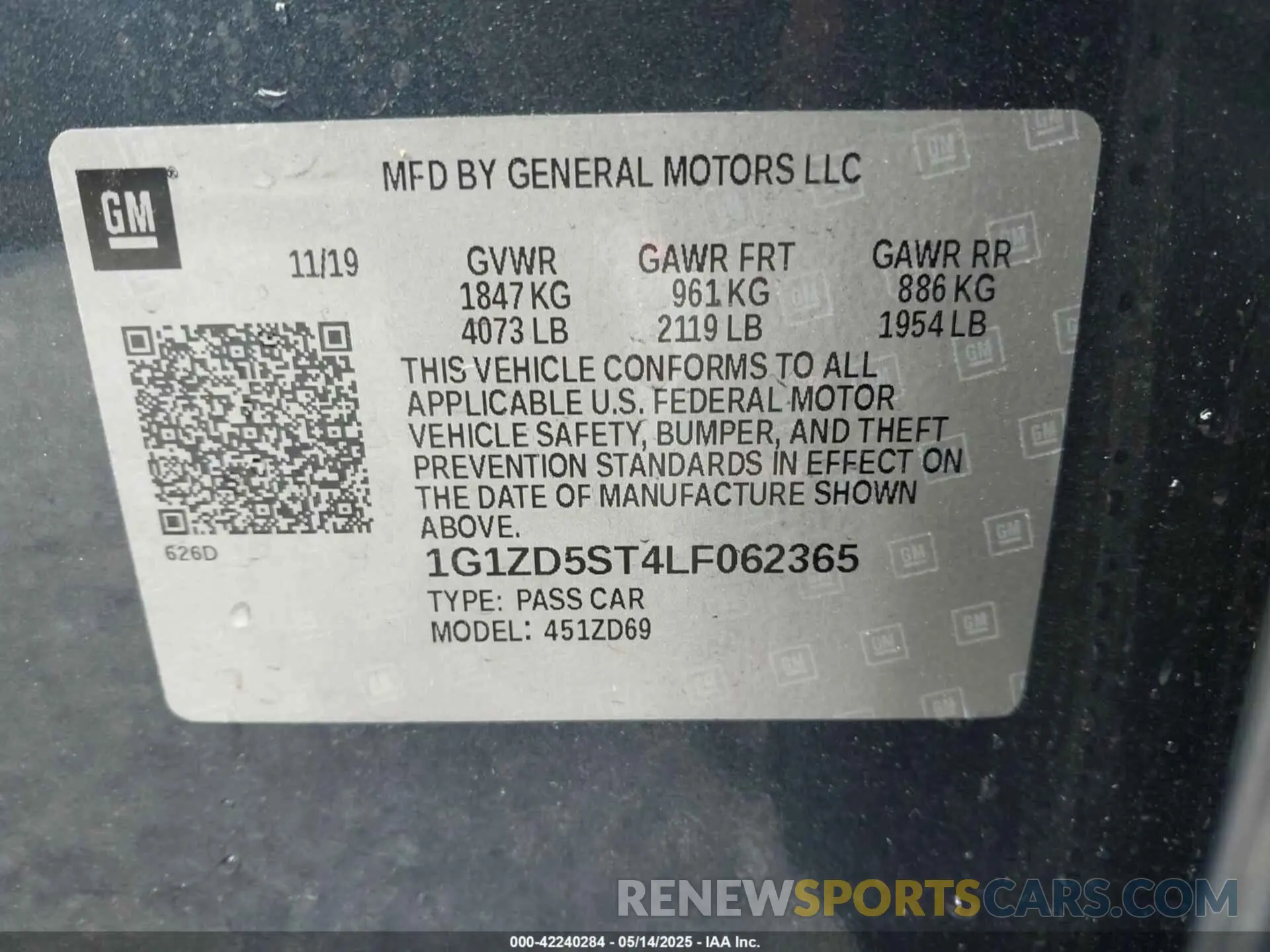9 Фотография поврежденного автомобиля 1G1ZD5ST4LF062365 CHEVROLET MALIBU 2020