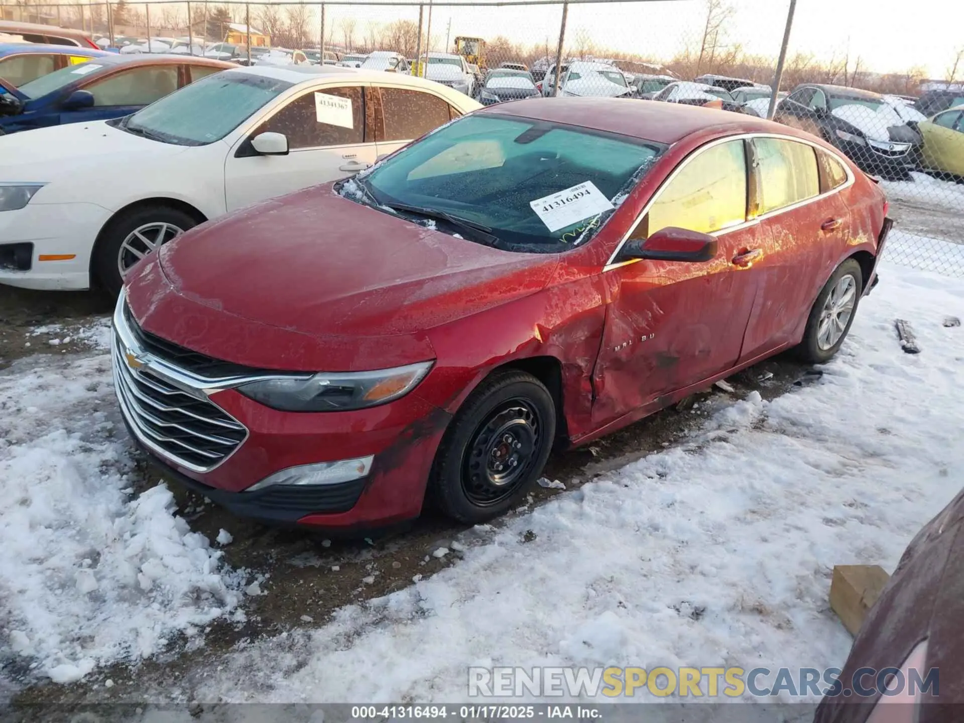 2 Photograph of a damaged car 1G1ZD5ST4LF077173 CHEVROLET MALIBU 2020