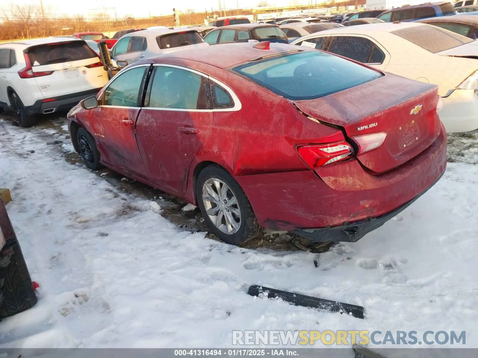 3 Photograph of a damaged car 1G1ZD5ST4LF077173 CHEVROLET MALIBU 2020