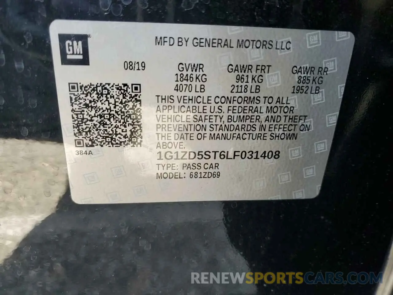12 Фотография поврежденного автомобиля 1G1ZD5ST6LF031408 CHEVROLET MALIBU 2020