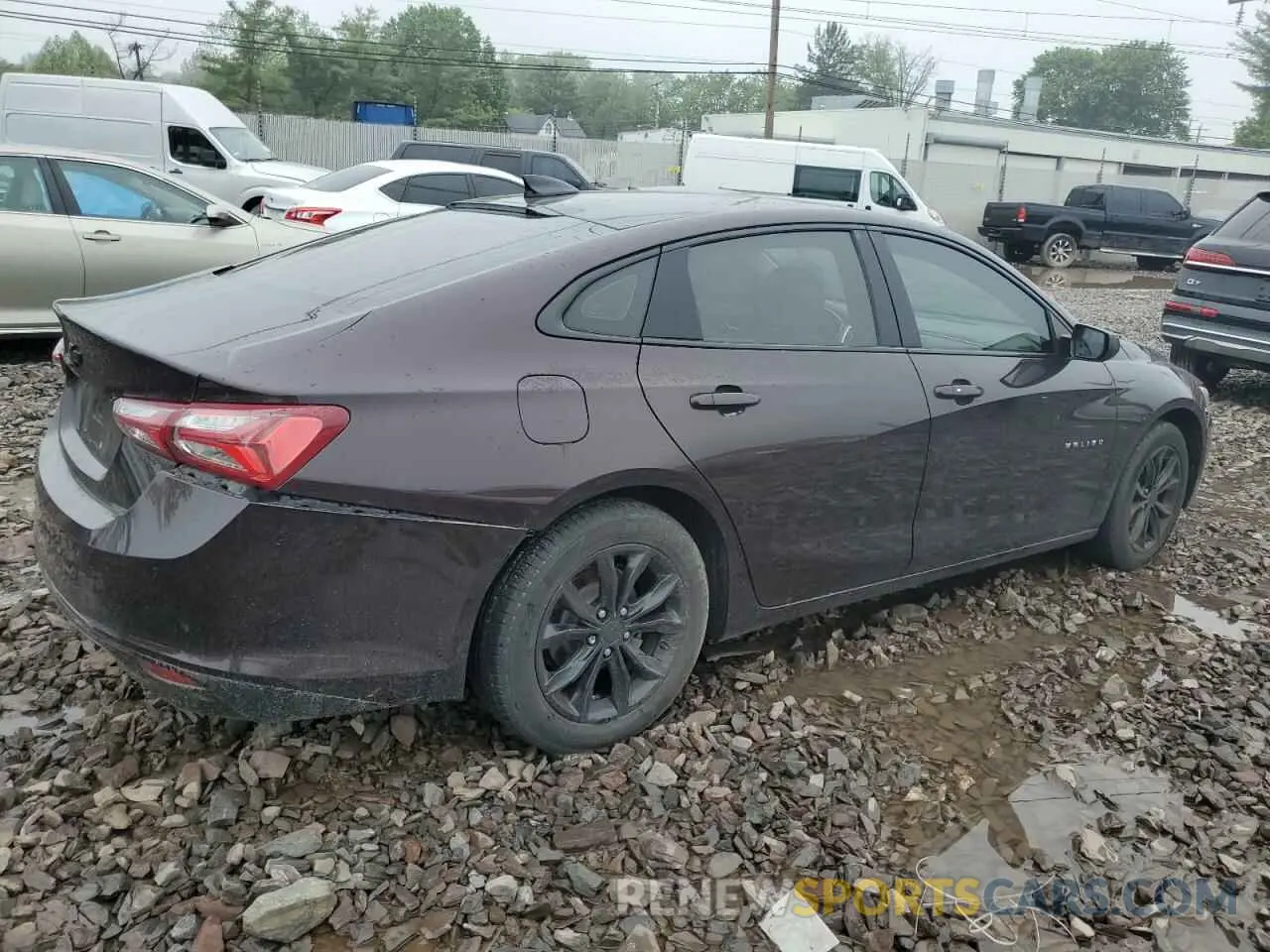 3 Photograph of a damaged car 1G1ZD5ST7LF065275 CHEVROLET MALIBU 2020