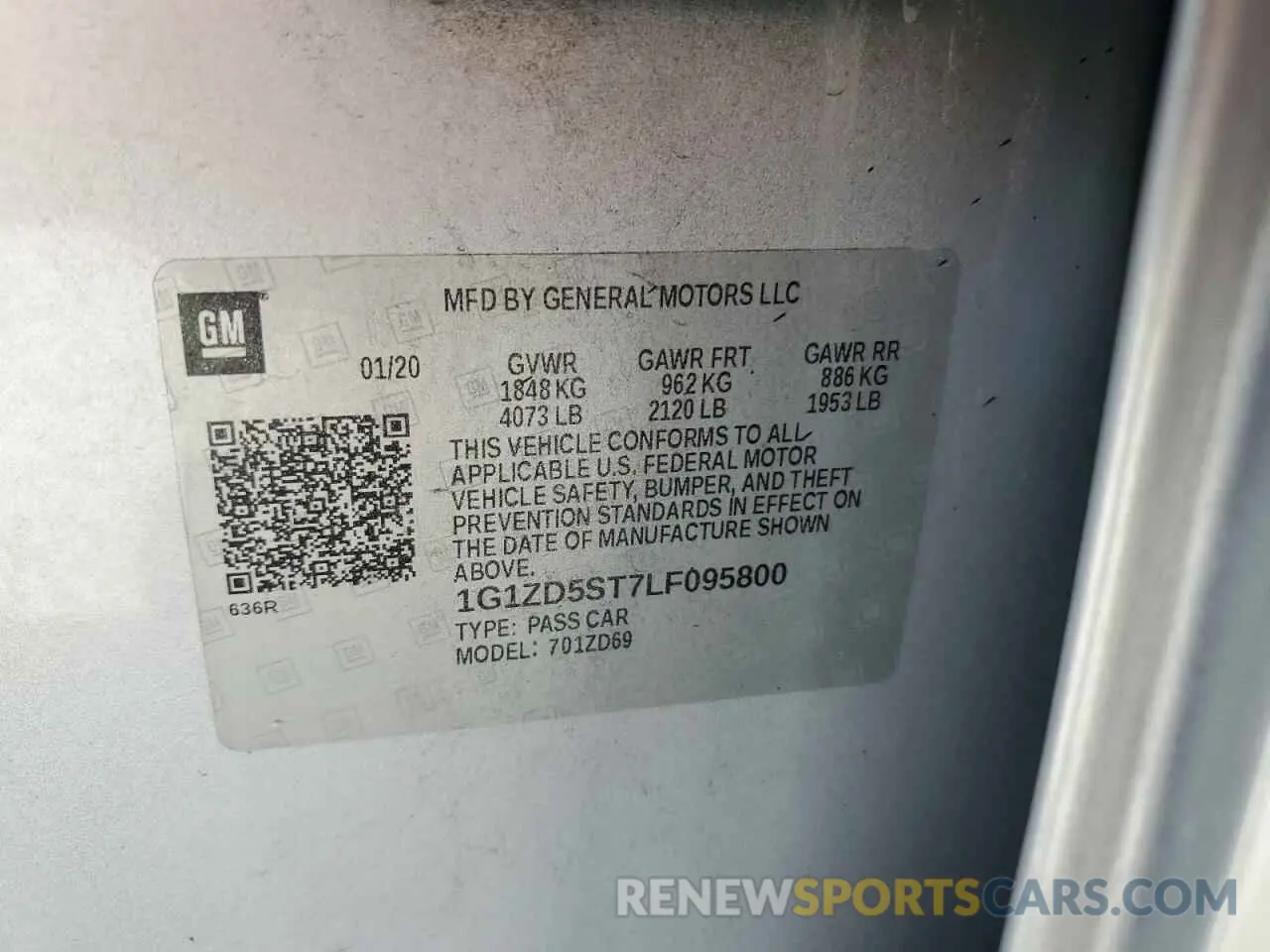 12 Photograph of a damaged car 1G1ZD5ST7LF095800 CHEVROLET MALIBU 2020