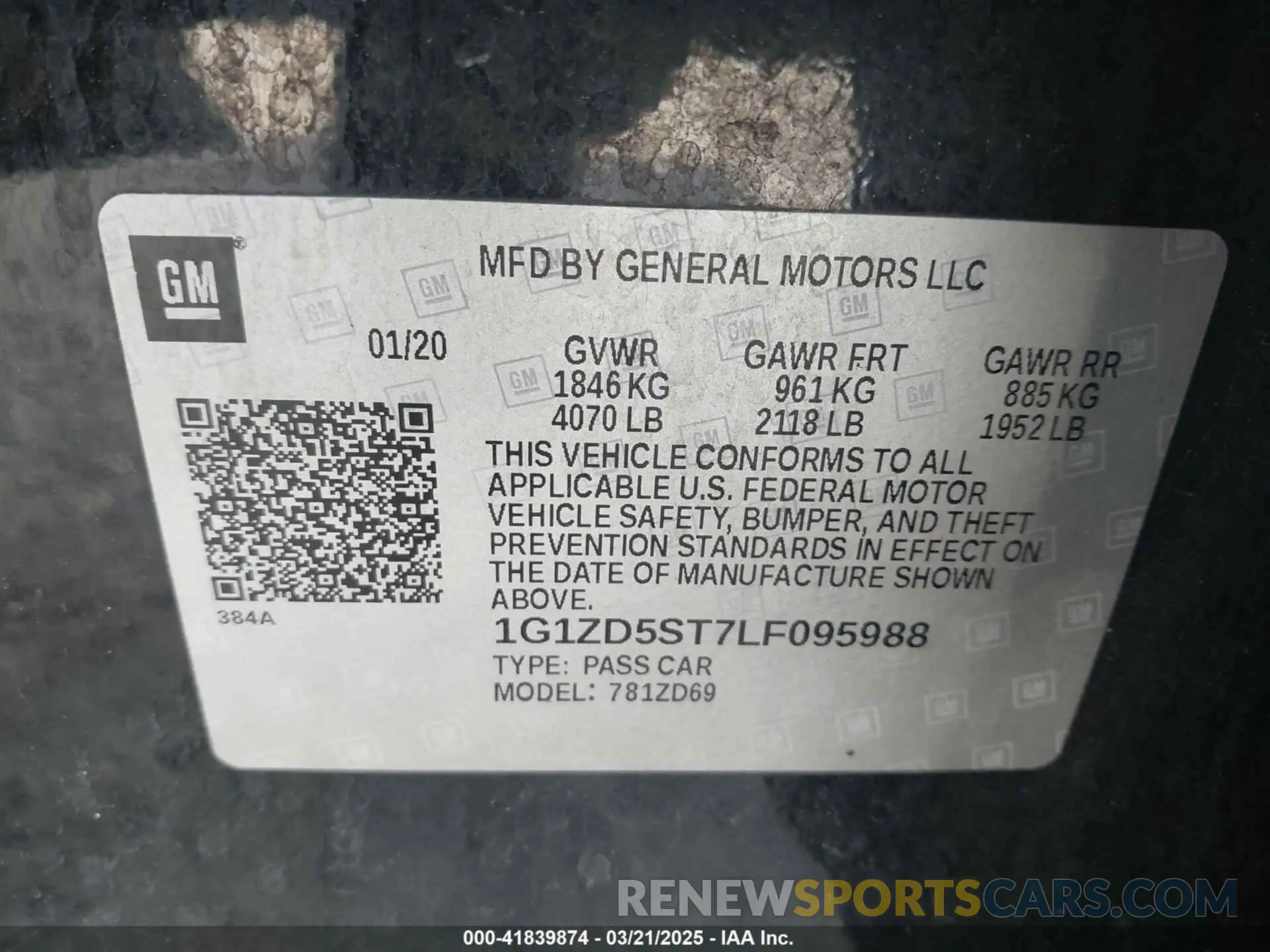 9 Фотография поврежденного автомобиля 1G1ZD5ST7LF095988 CHEVROLET MALIBU 2020