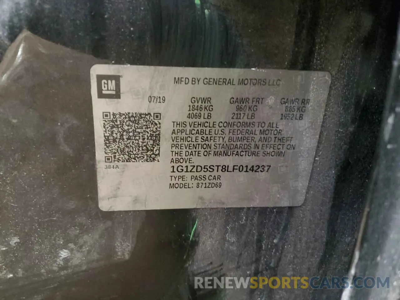 12 Photograph of a damaged car 1G1ZD5ST8LF014237 CHEVROLET MALIBU 2020