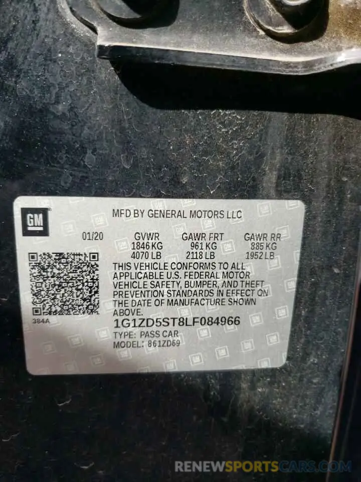 12 Фотография поврежденного автомобиля 1G1ZD5ST8LF084966 CHEVROLET MALIBU 2020