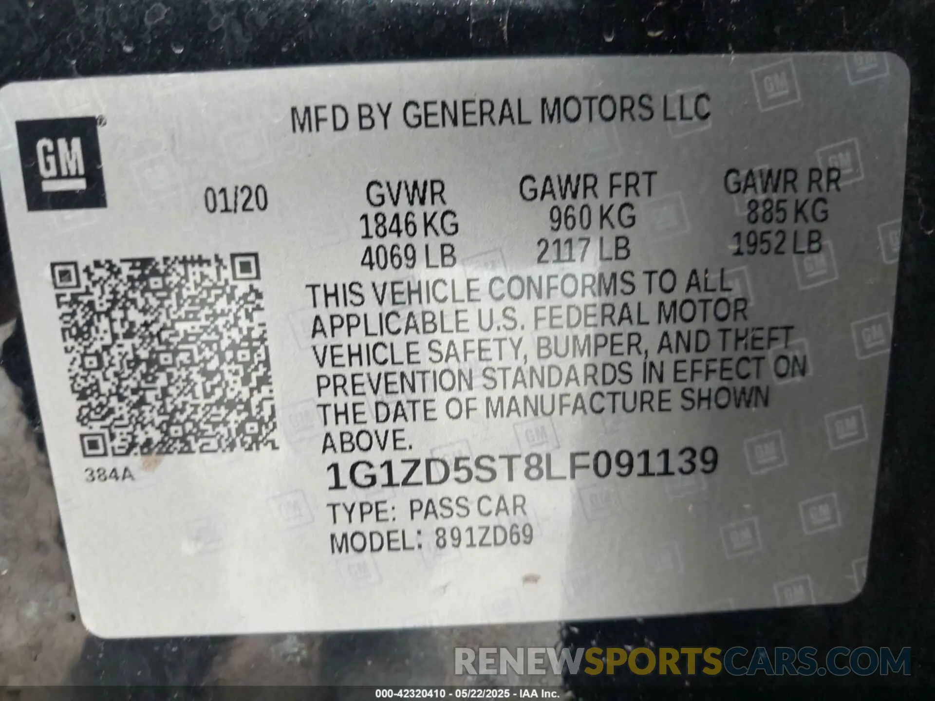 9 Photograph of a damaged car 1G1ZD5ST8LF091139 CHEVROLET MALIBU 2020