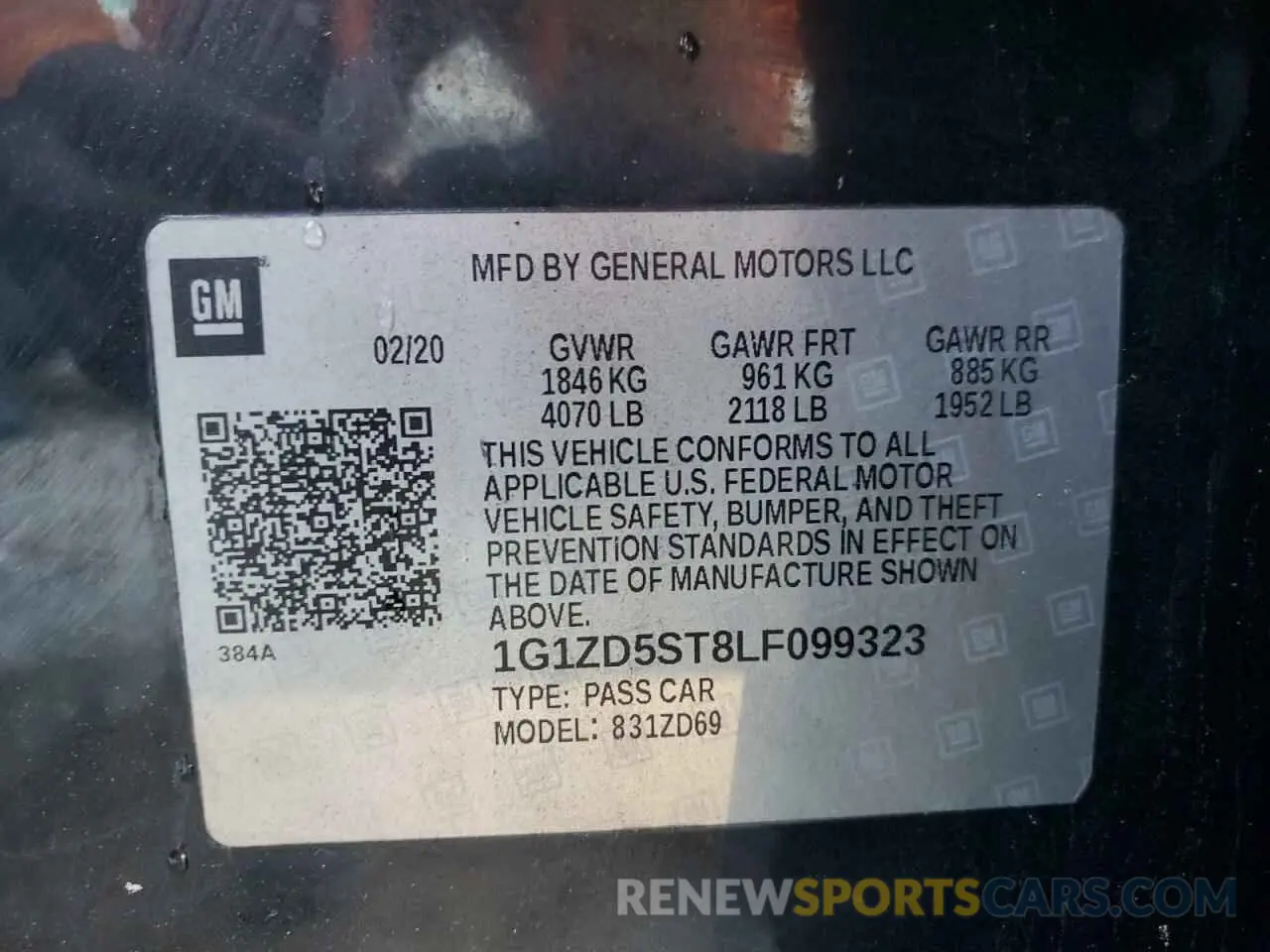 12 Photograph of a damaged car 1G1ZD5ST8LF099323 CHEVROLET MALIBU 2020