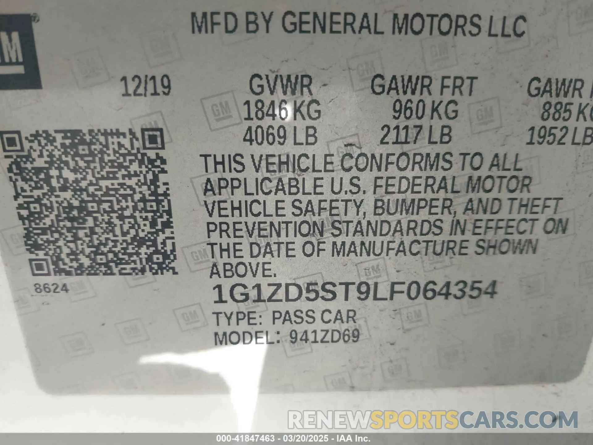 9 Photograph of a damaged car 1G1ZD5ST9LF064354 CHEVROLET MALIBU 2020