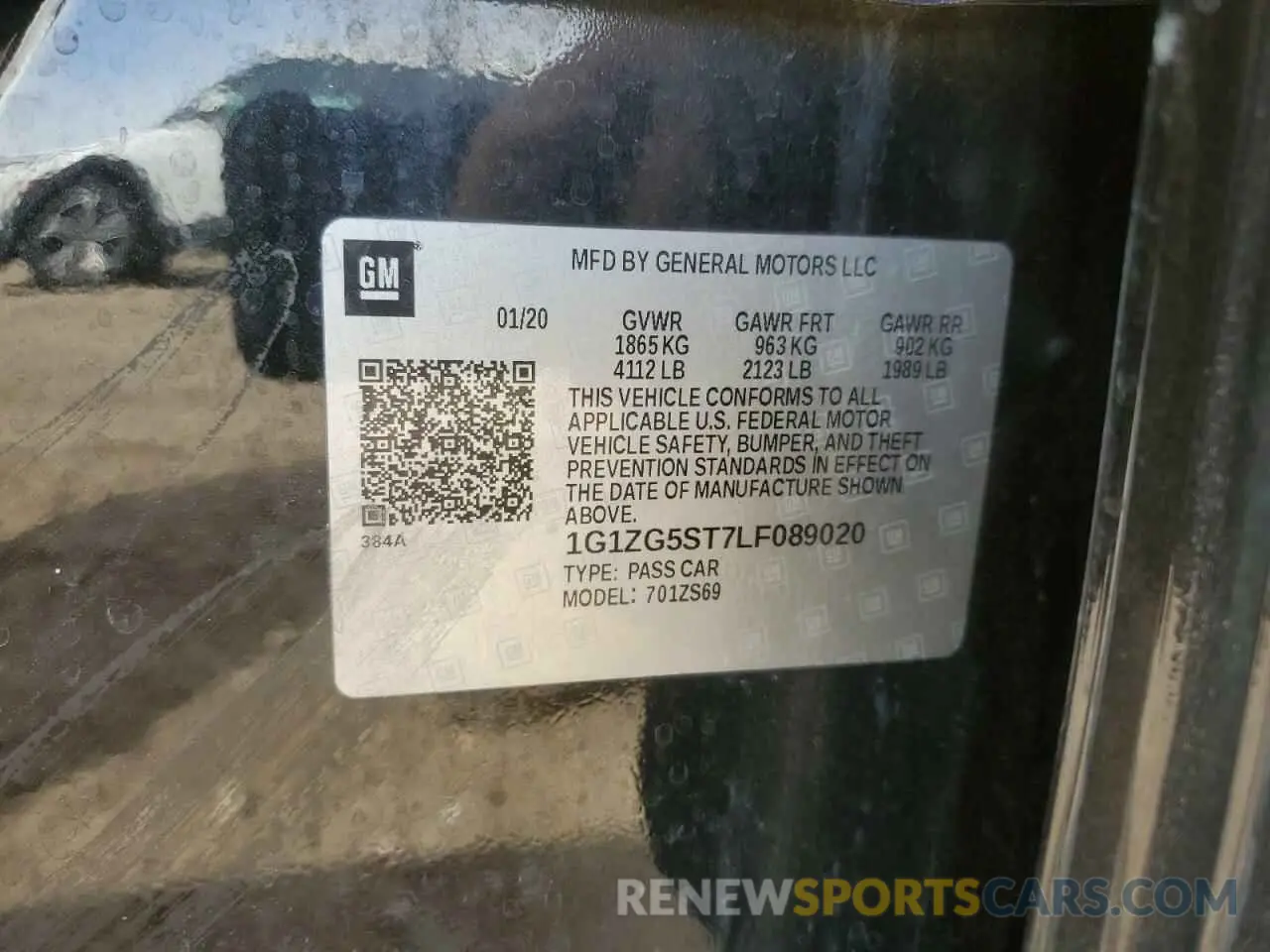 14 Photograph of a damaged car 1G1ZG5ST7LF089020 CHEVROLET MALIBU 2020