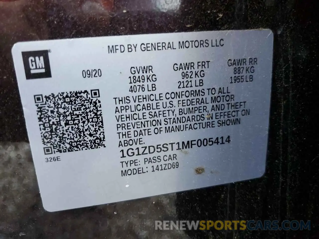 12 Photograph of a damaged car 1G1ZD5ST1MF005414 CHEVROLET MALIBU 2021