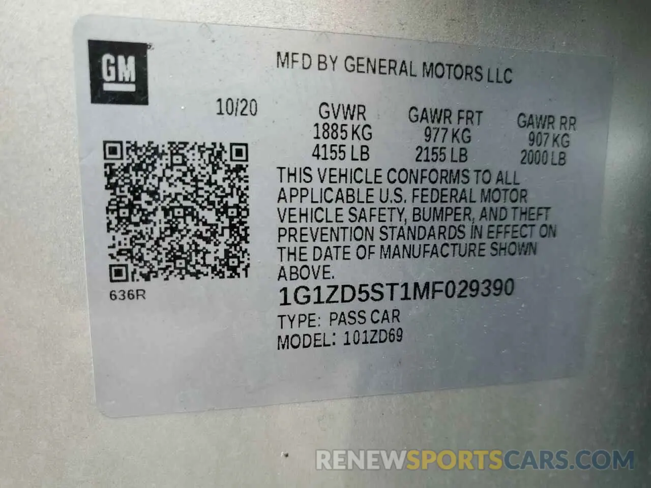 12 Фотография поврежденного автомобиля 1G1ZD5ST1MF029390 CHEVROLET MALIBU 2021