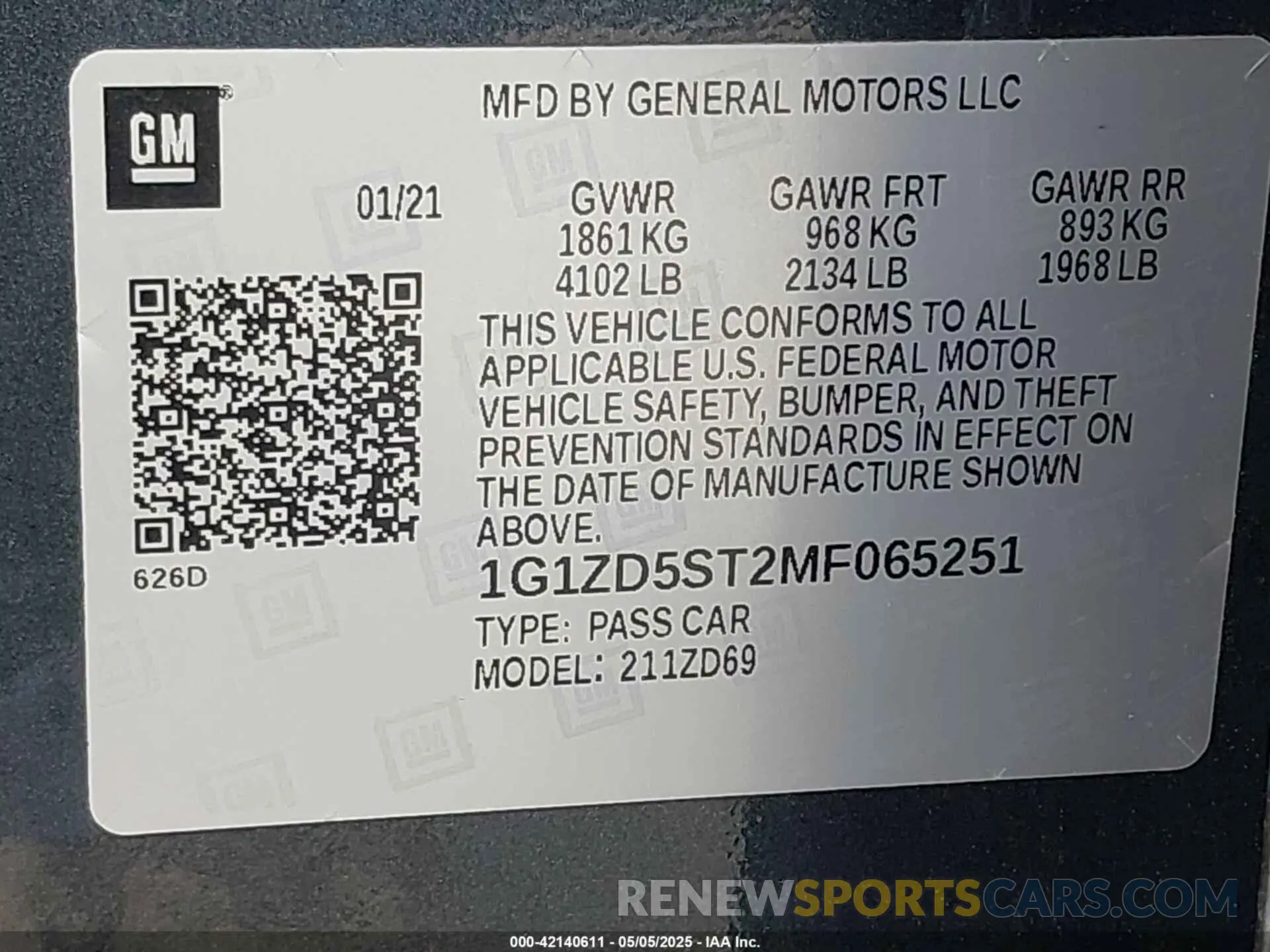 9 Фотография поврежденного автомобиля 1G1ZD5ST2MF065251 CHEVROLET MALIBU 2021