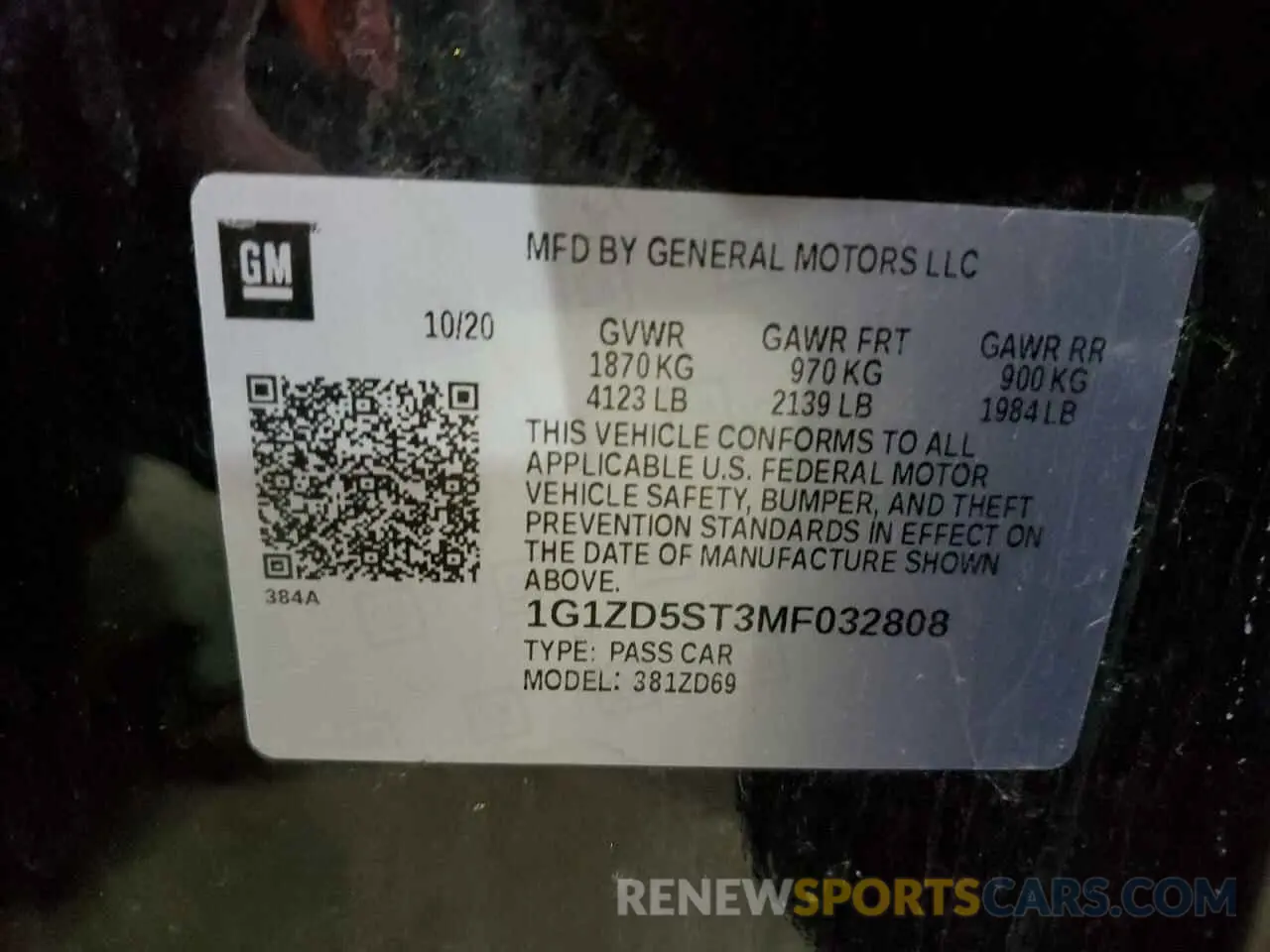 13 Фотография поврежденного автомобиля 1G1ZD5ST3MF032808 CHEVROLET MALIBU 2021