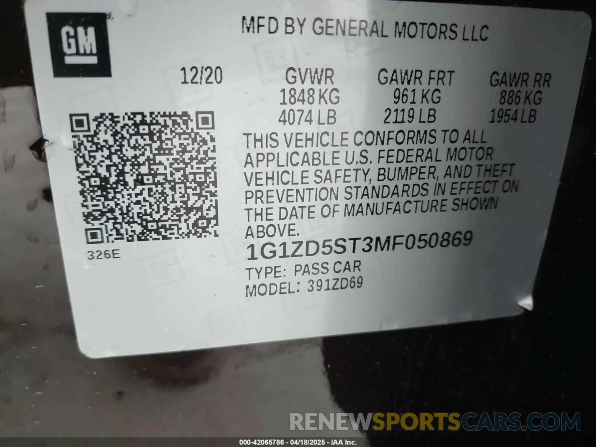 9 Photograph of a damaged car 1G1ZD5ST3MF050869 CHEVROLET MALIBU 2021
