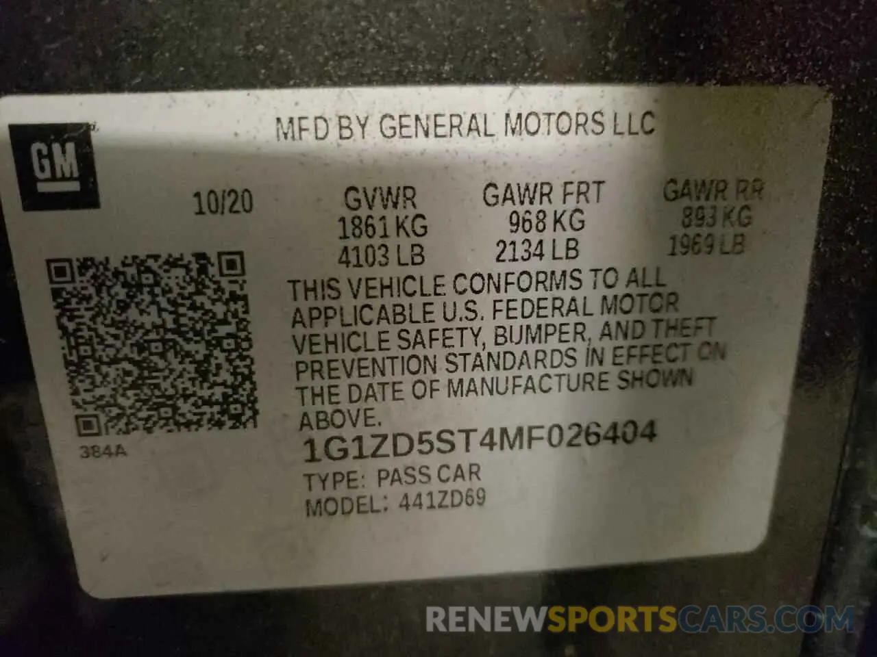 12 Photograph of a damaged car 1G1ZD5ST4MF026404 CHEVROLET MALIBU 2021