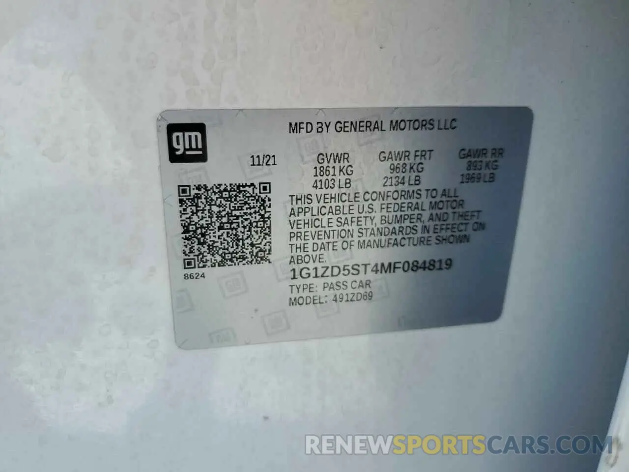 12 Photograph of a damaged car 1G1ZD5ST4MF084819 CHEVROLET MALIBU 2021