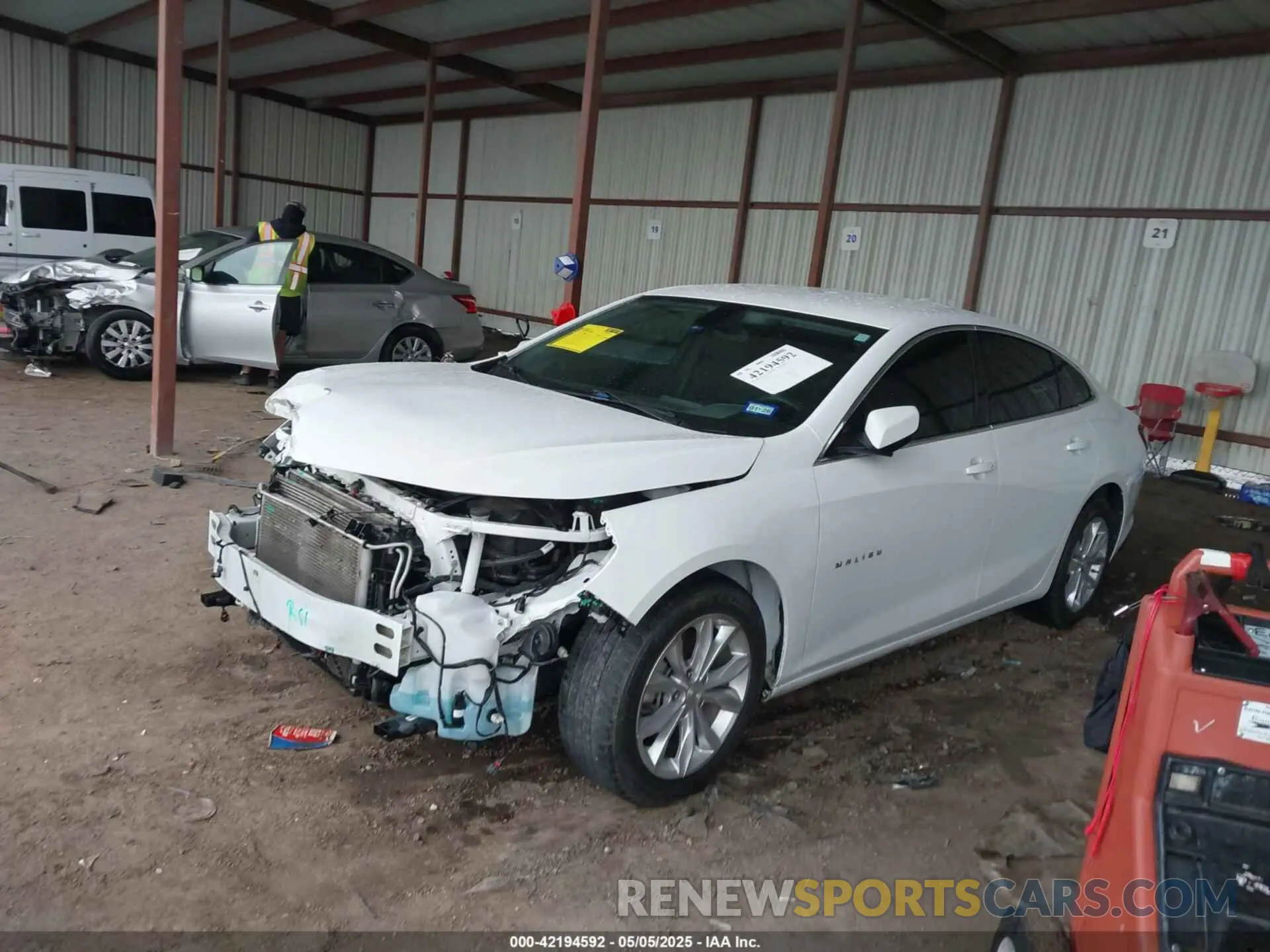 2 Photograph of a damaged car 1G1ZD5ST5MF018067 CHEVROLET MALIBU 2021