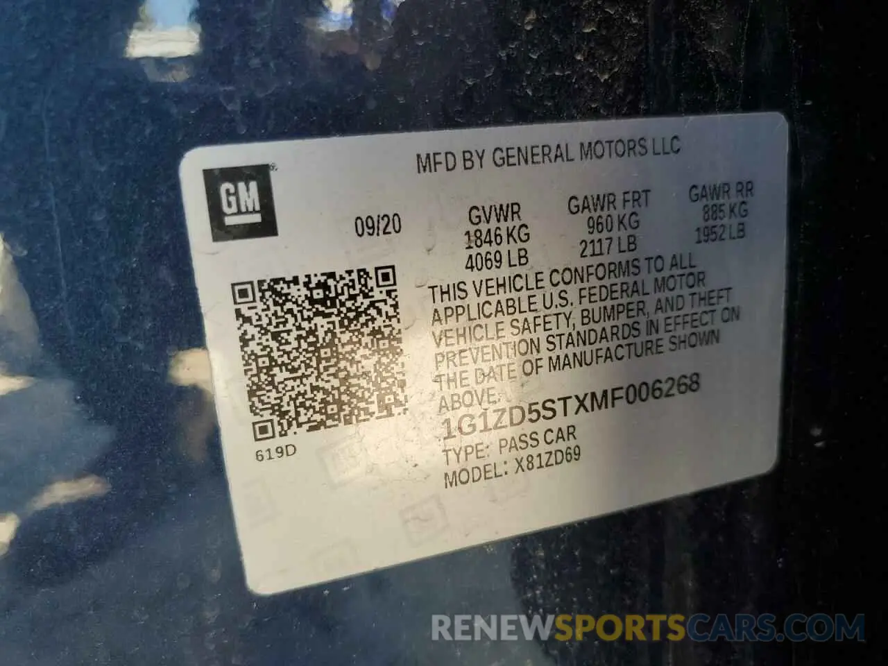 12 Photograph of a damaged car 1G1ZD5STXMF006268 CHEVROLET MALIBU 2021