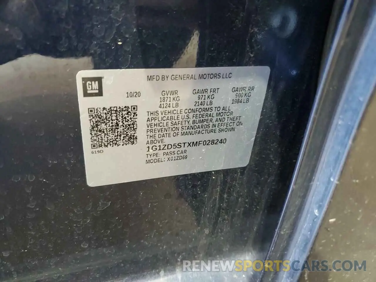 12 Photograph of a damaged car 1G1ZD5STXMF028240 CHEVROLET MALIBU 2021