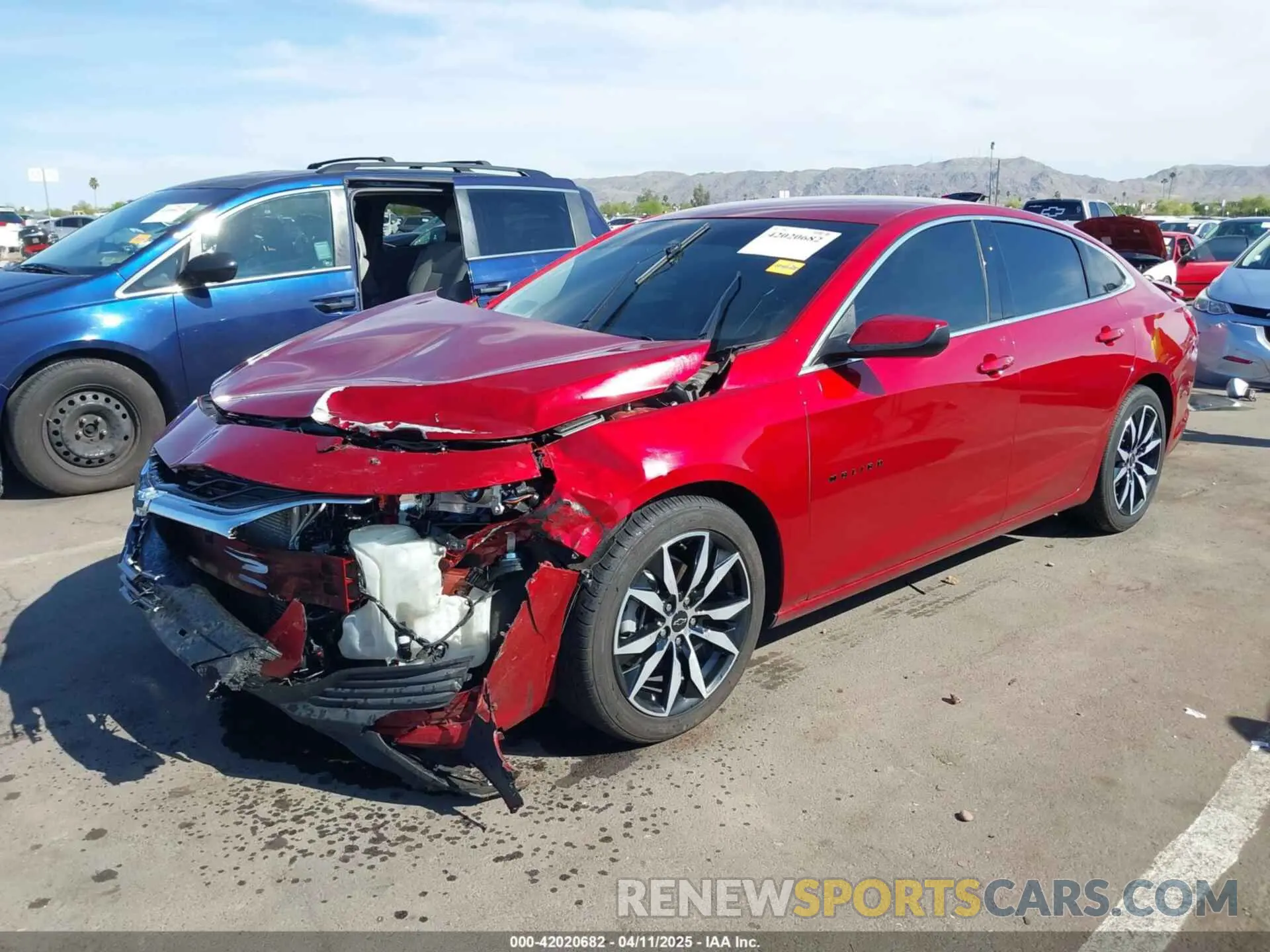 2 Photograph of a damaged car 1G1ZG5ST2MF087421 CHEVROLET MALIBU 2021