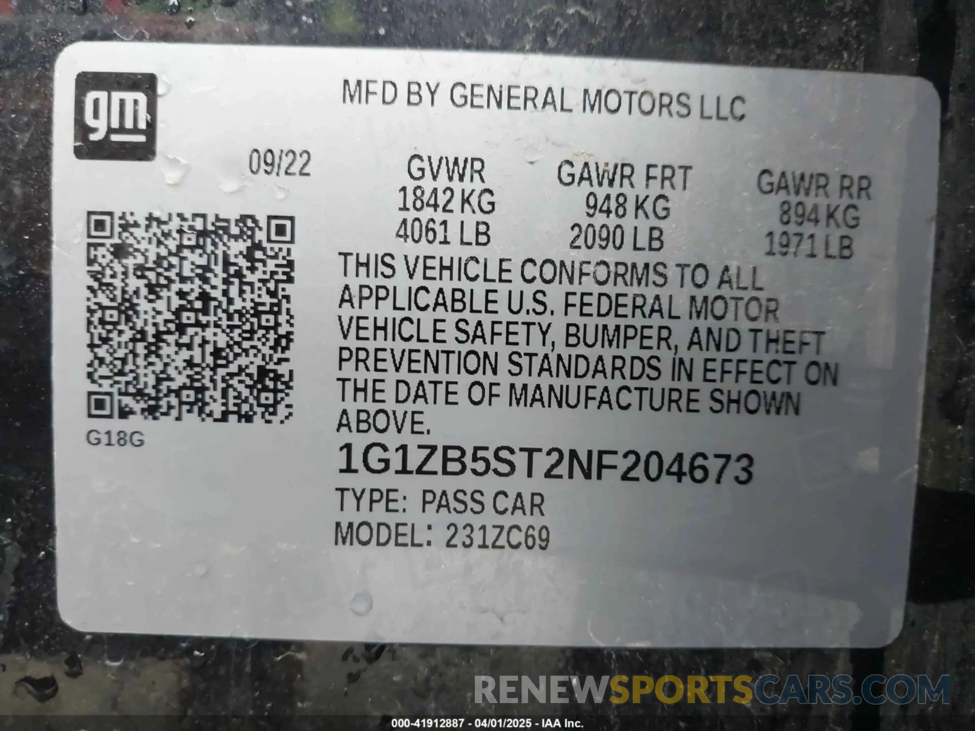9 Photograph of a damaged car 1G1ZB5ST2NF204673 CHEVROLET MALIBU 2022