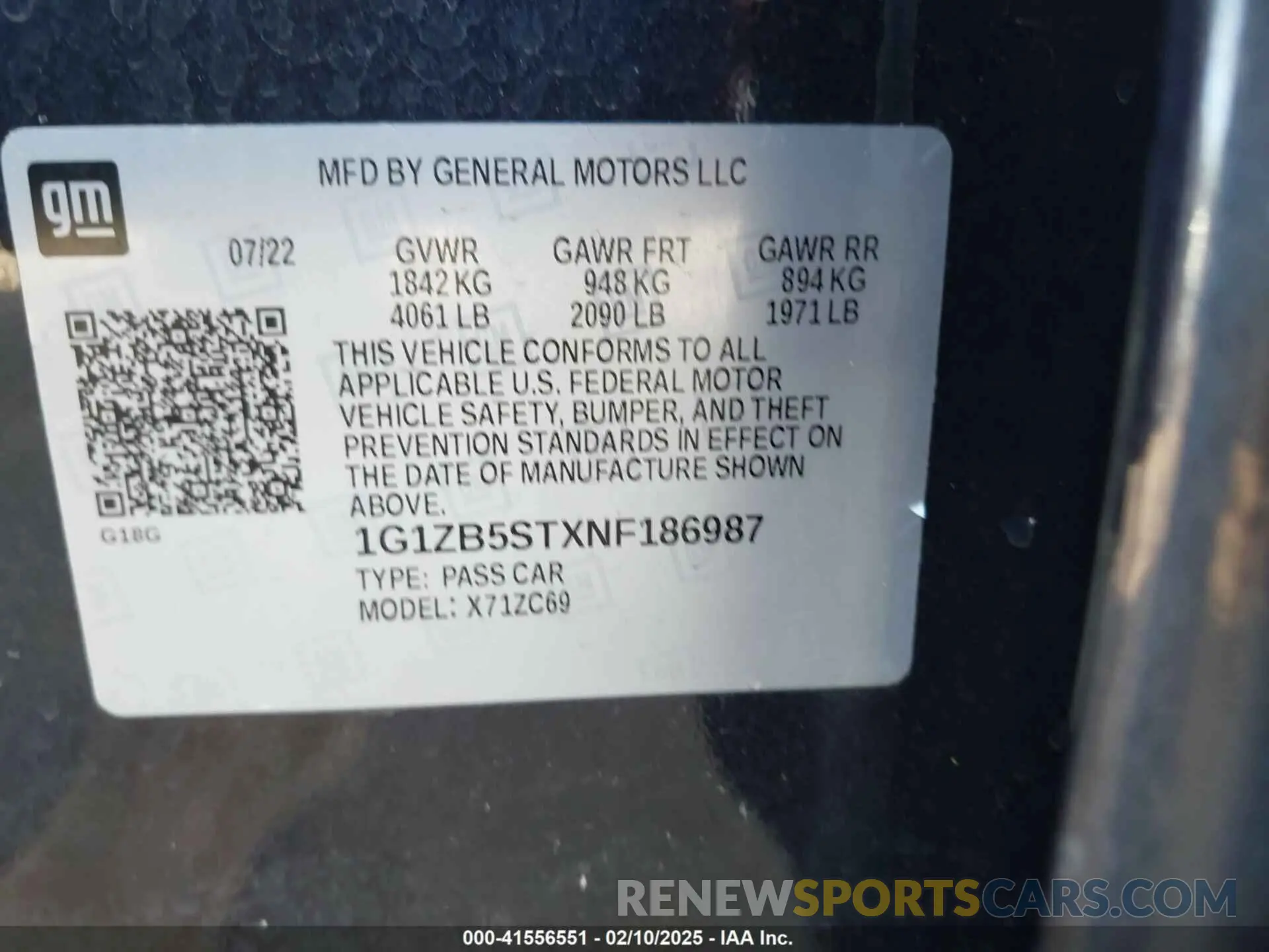 9 Photograph of a damaged car 1G1ZB5STXNF186987 CHEVROLET MALIBU 2022