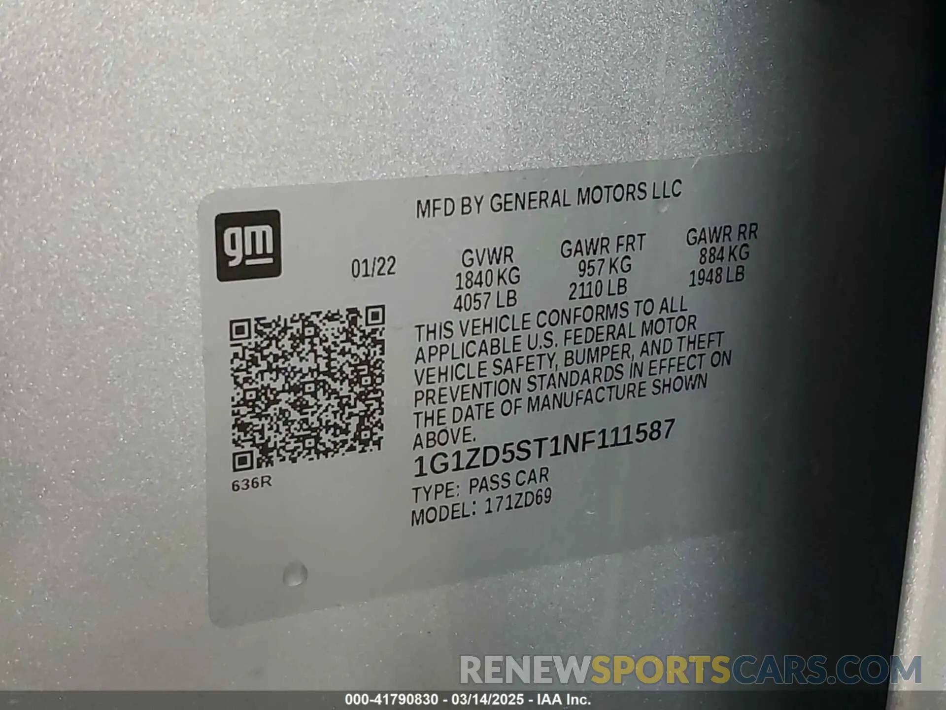 9 Фотография поврежденного автомобиля 1G1ZD5ST1NF111587 CHEVROLET MALIBU 2022