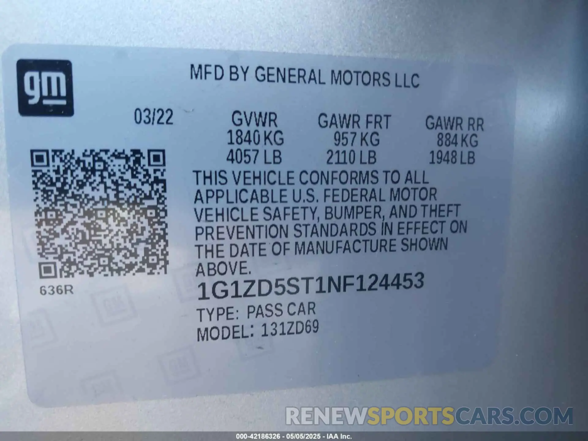 9 Photograph of a damaged car 1G1ZD5ST1NF124453 CHEVROLET MALIBU 2022